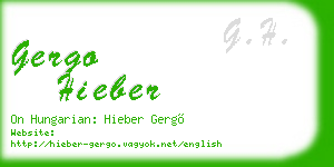 gergo hieber business card