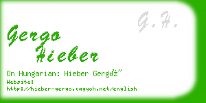 gergo hieber business card